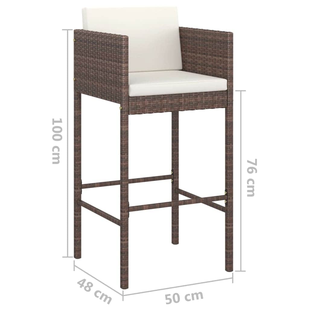Contemporary Bar Stools 2 pcs with Home Decor Accent Garden Leisure