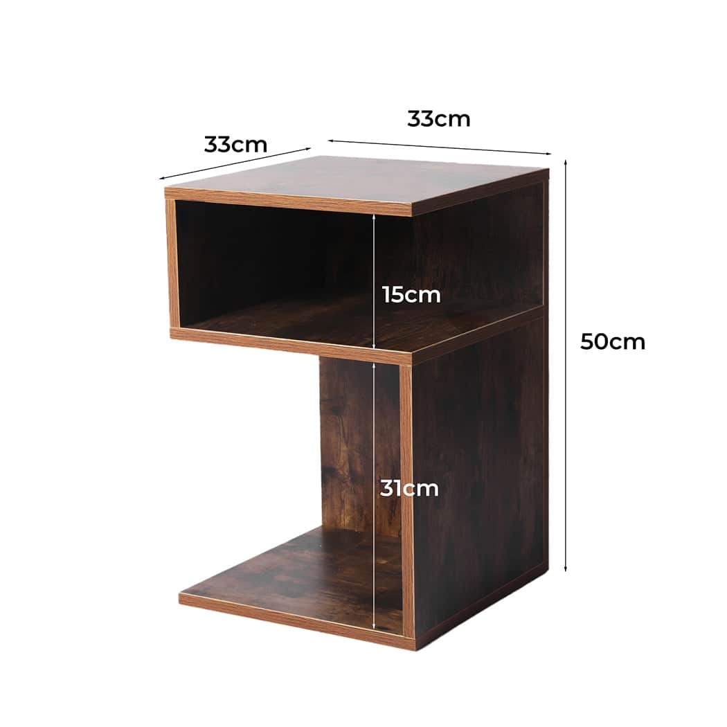Contemporary Bedside Tables Drawers Side Table Oak  Sleek Modern Look