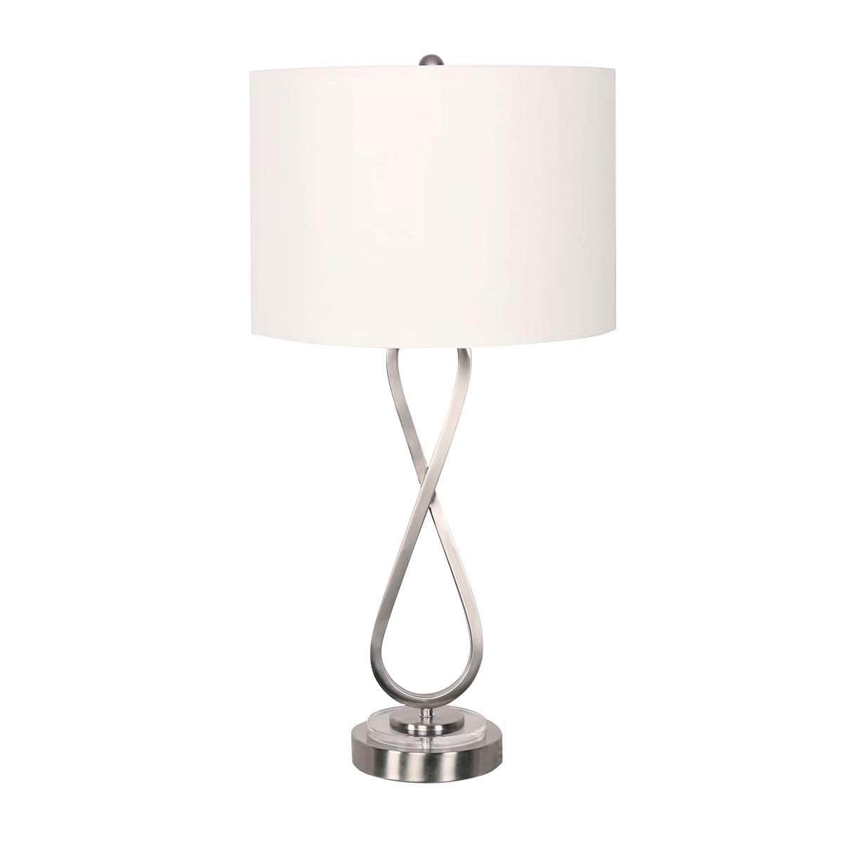 Contemporary Brilliance Nickel Finish Table Lamp