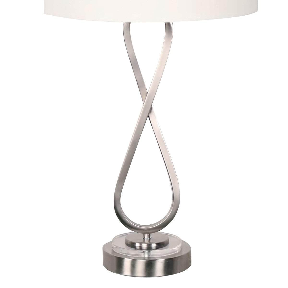 Contemporary Brilliance Nickel Finish Table Lamp