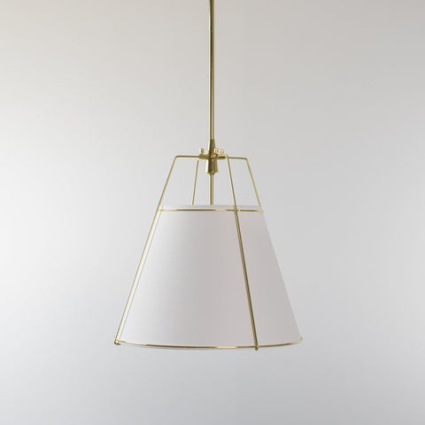 Contemporary Chic: Pendant Light with Gold Hardware