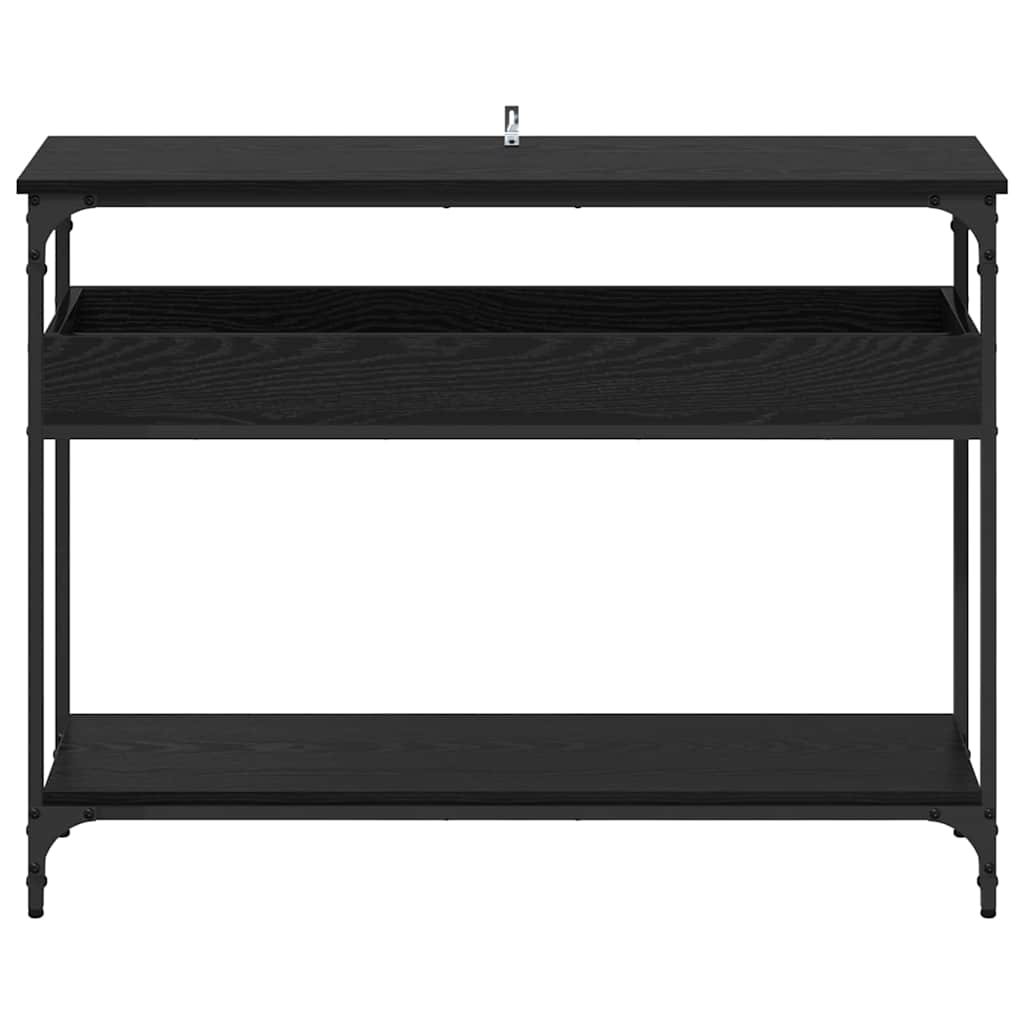 Contemporary Console Table Black oak Engineered wood - High Quality
