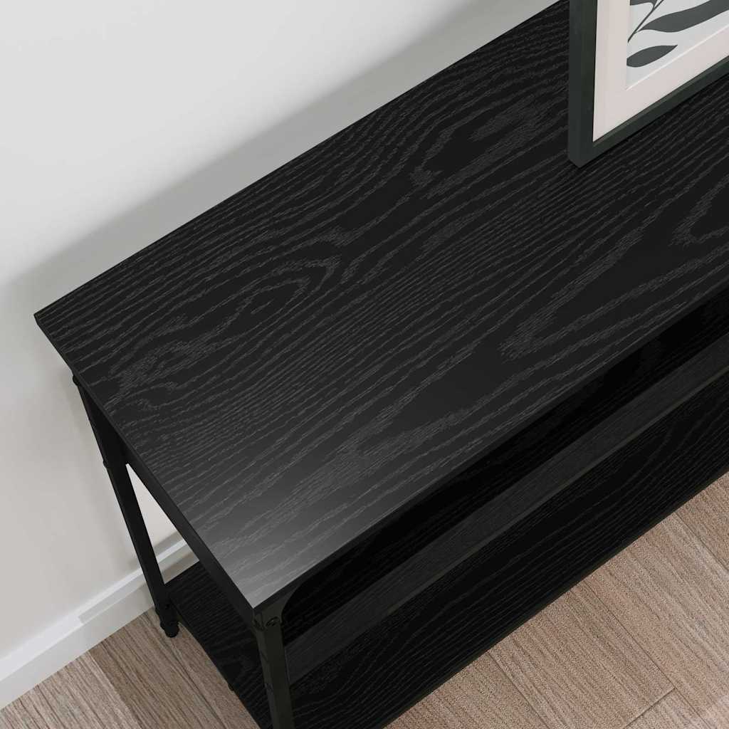 Contemporary Console Table Black oak Engineered wood - High Quality