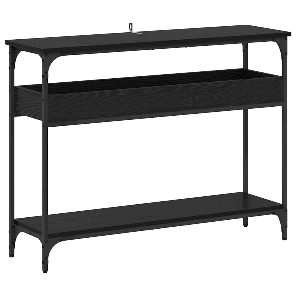 Contemporary Console Table Black oak Engineered wood - High Quality