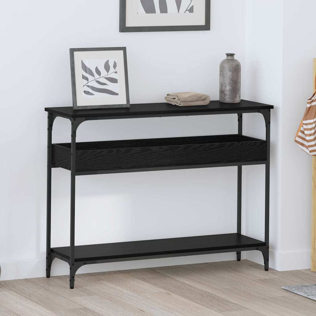 Contemporary Console Table Black oak Engineered wood - High Quality
