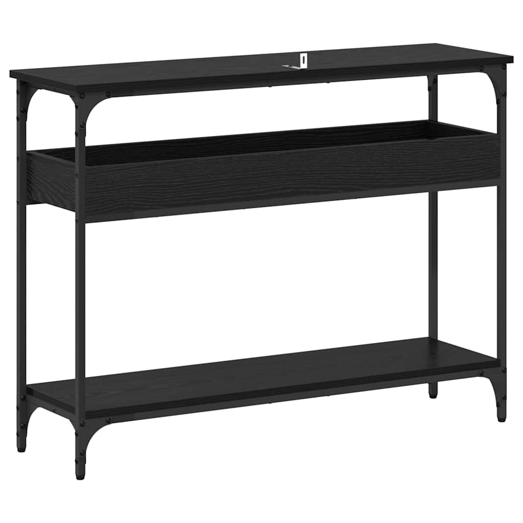 Contemporary Console Table Black oak Engineered wood - High Quality