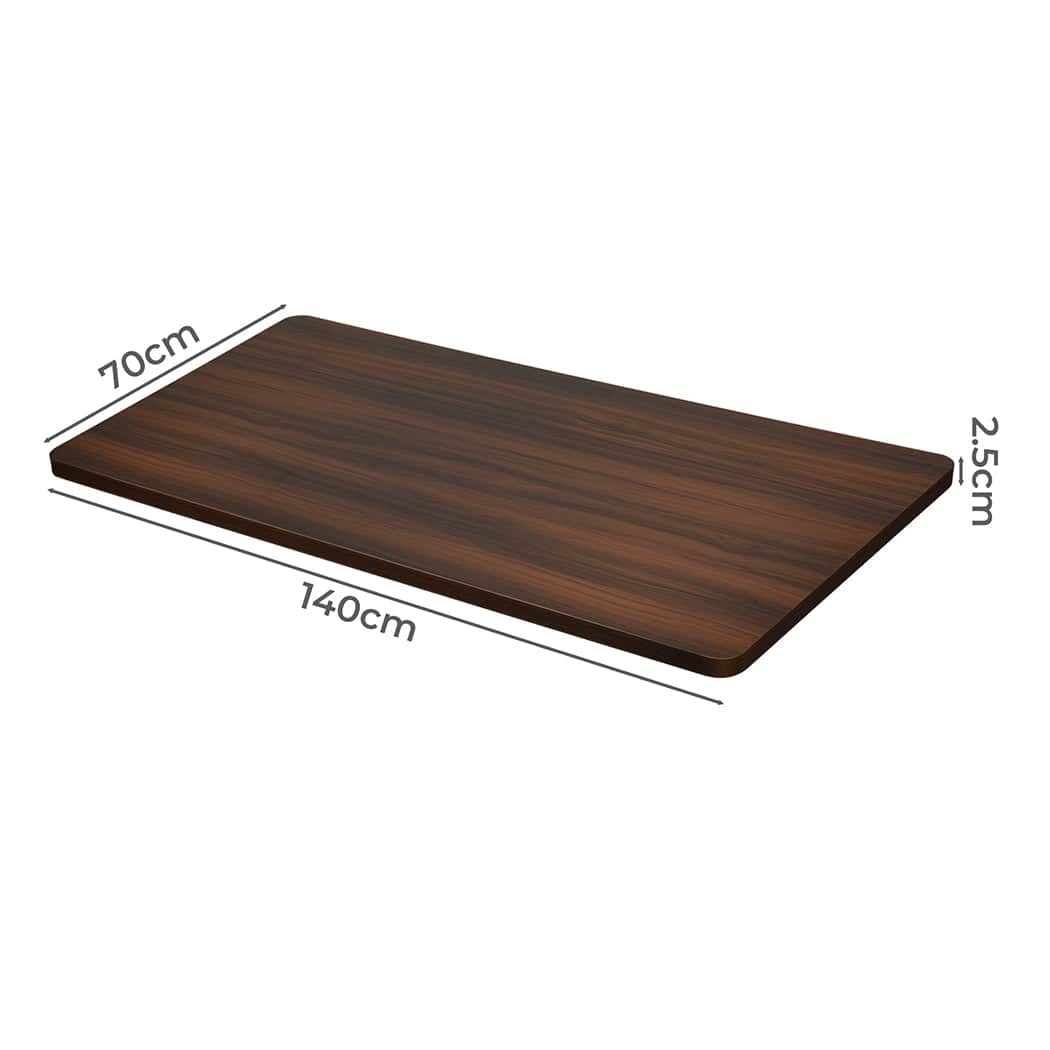 Contemporary Desktop For Motorised Adjustable Black 140X70CM Walnut