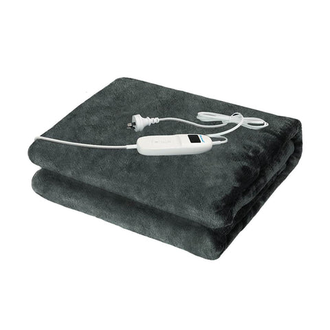 Contemporary Electric Throw Blanket Heated Timer Bedding Washable