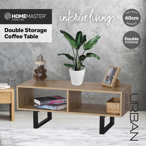 Contemporary Elegance: Dual Storage Coffee Table, 1m Wide