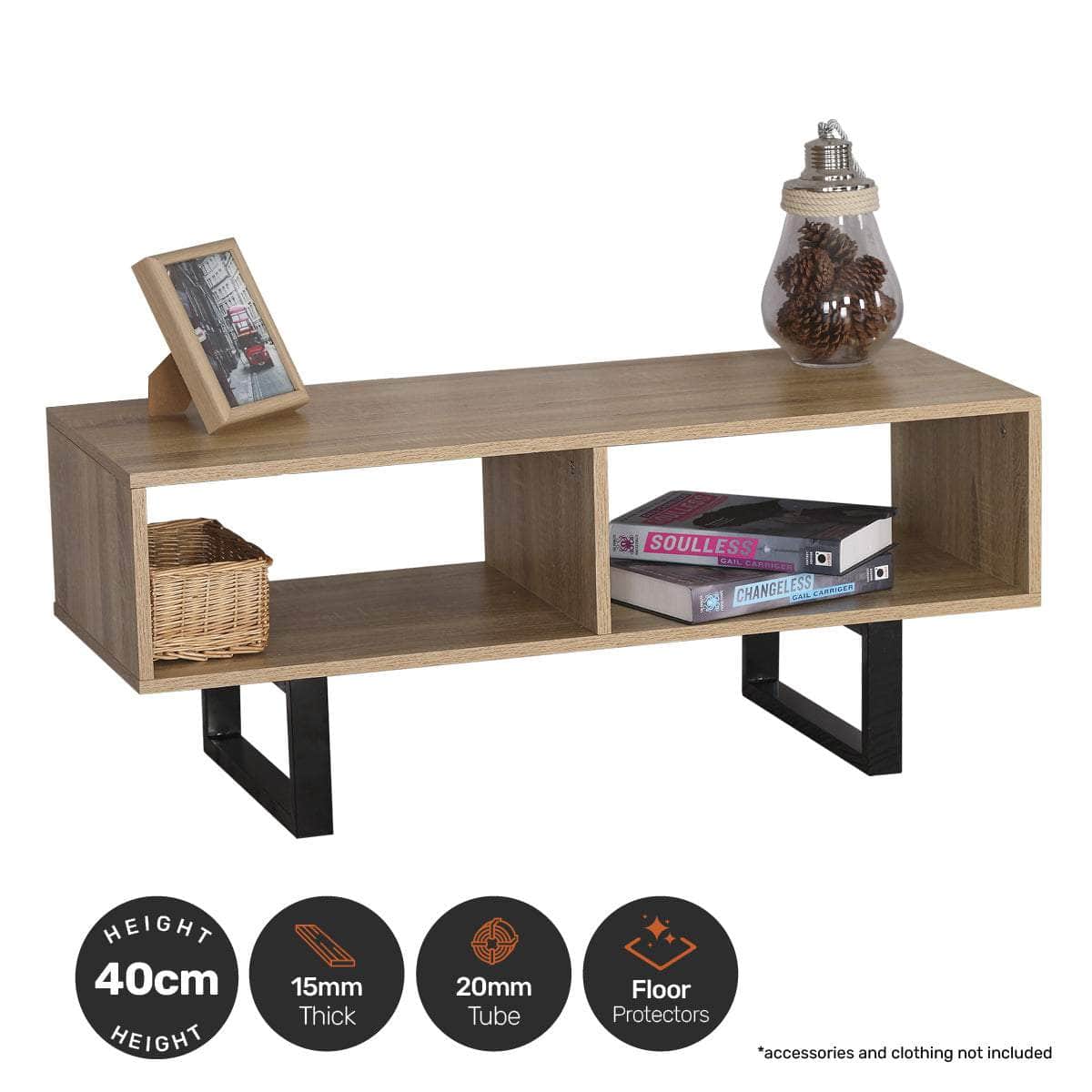 Contemporary Elegance: Dual Storage Coffee Table, 1m Wide