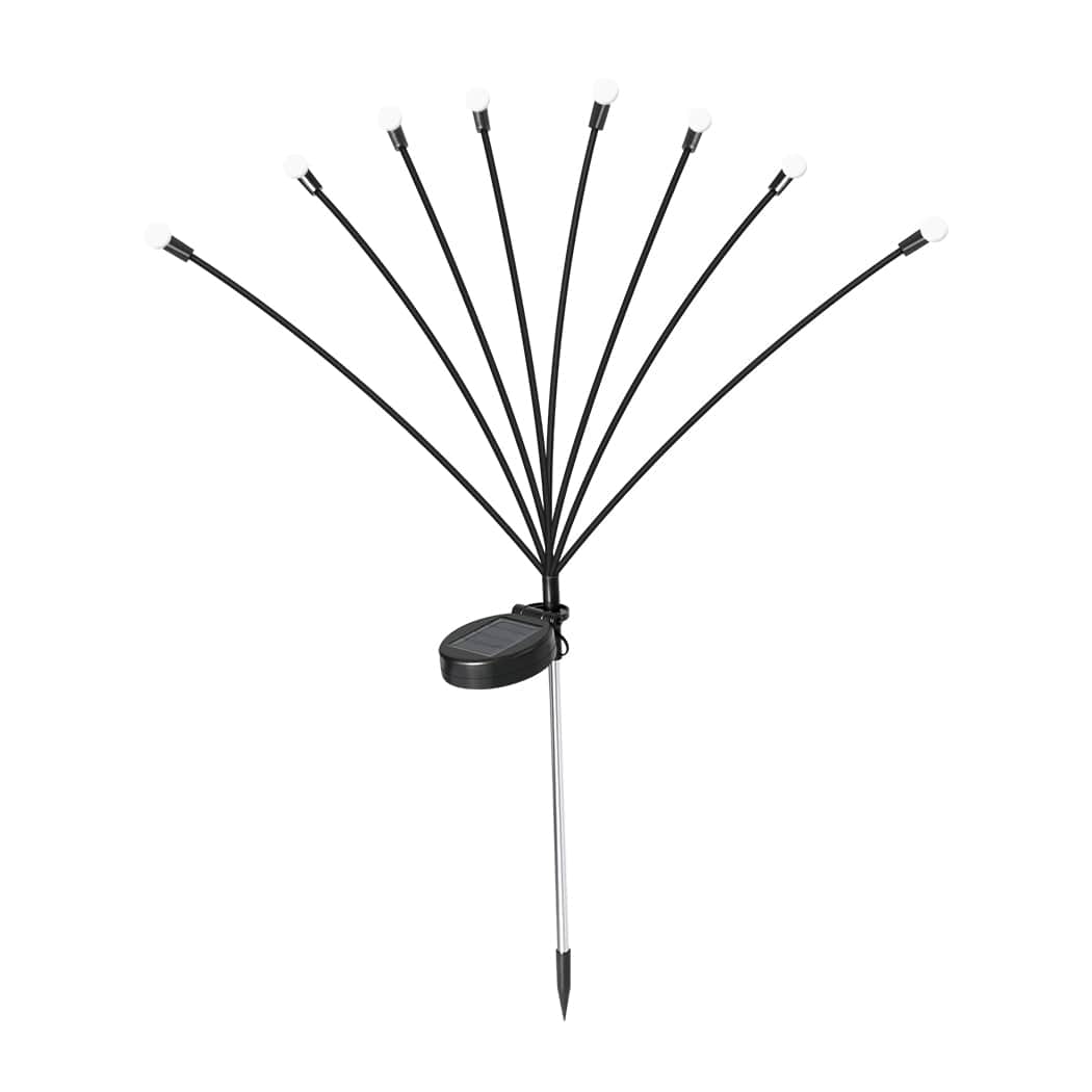 Contemporary Firfly Solar Lawn Lights 8LED 4PC Outdoor Black  High