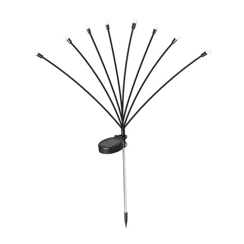 Contemporary Firfly Solar Lawn Lights 8LED 4PC Outdoor Black  High