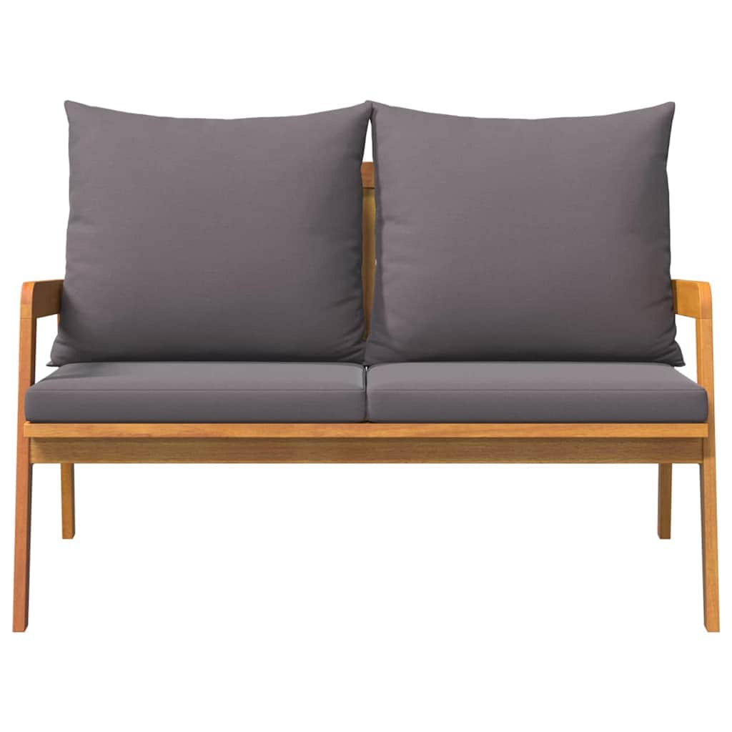 Contemporary Garden Bench with Cushion Oil Home Decor Accent Urban Style