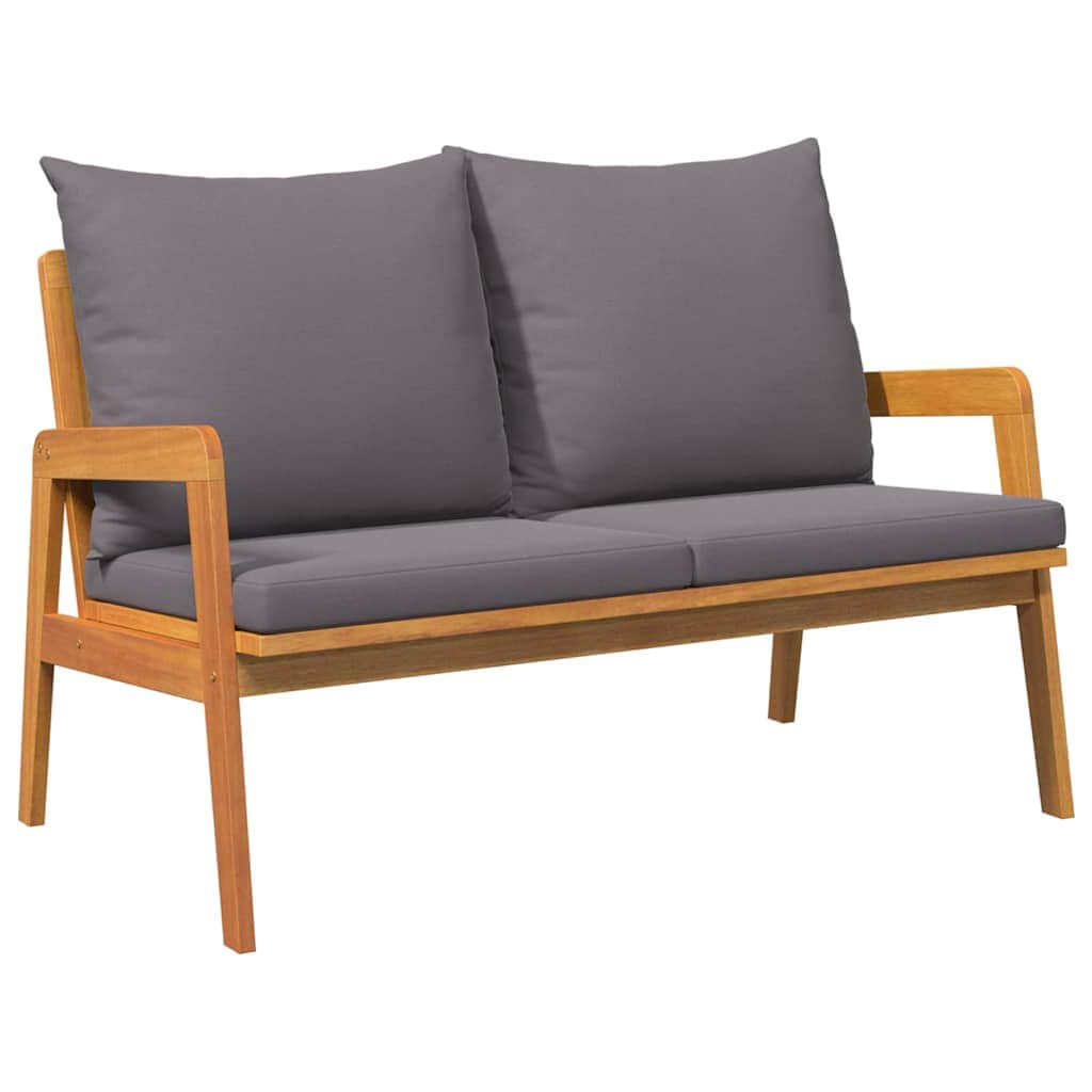 Contemporary Garden Bench with Cushion Oil Home Decor Accent Urban Style