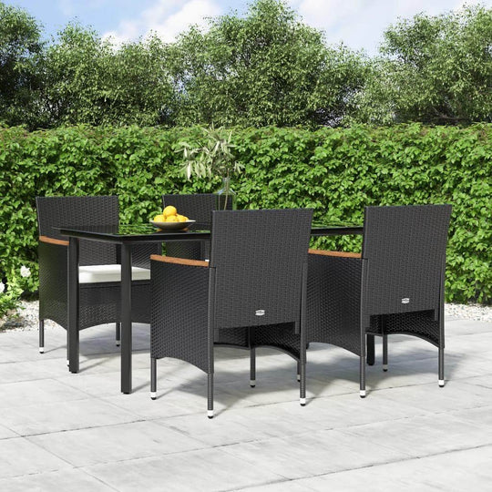 Contemporary Garden Dining Harmony: 5-Piece Set in Grey and