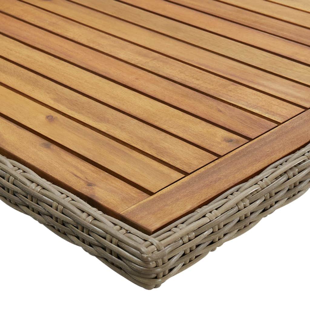 Contemporary Garden Dining Table Brown 200x100x74 Indoor Outdoor Use Home Comfort