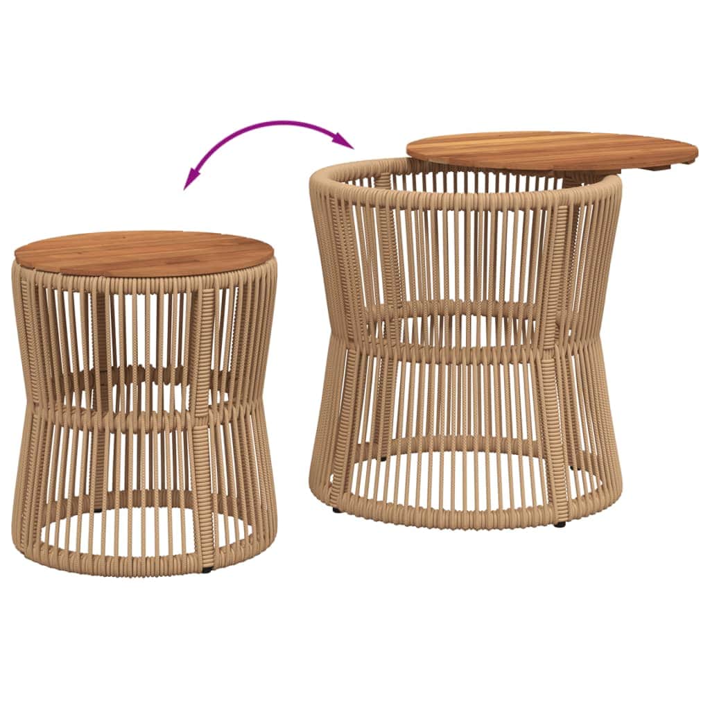 Contemporary Garden Side Tables 2 pcs Home Decor Accent Evening