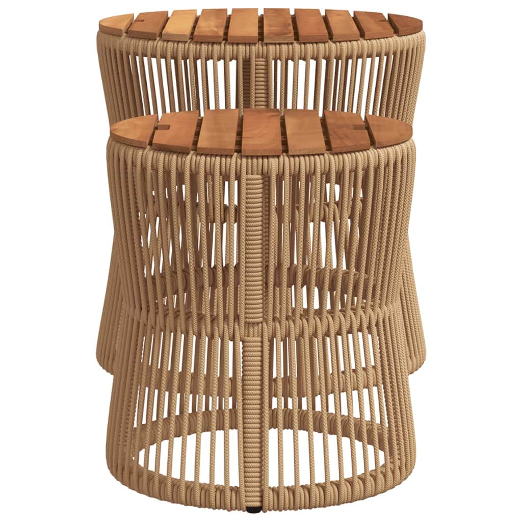 Contemporary Garden Side Tables 2 pcs Home Decor Accent Evening