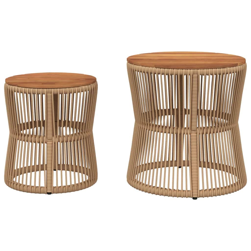 Contemporary Garden Side Tables 2 pcs Home Decor Accent Evening
