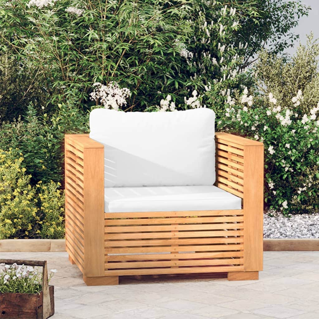 Contemporary Garden Sofa Chair with Cream Outdoor Retreat Outdoor Living