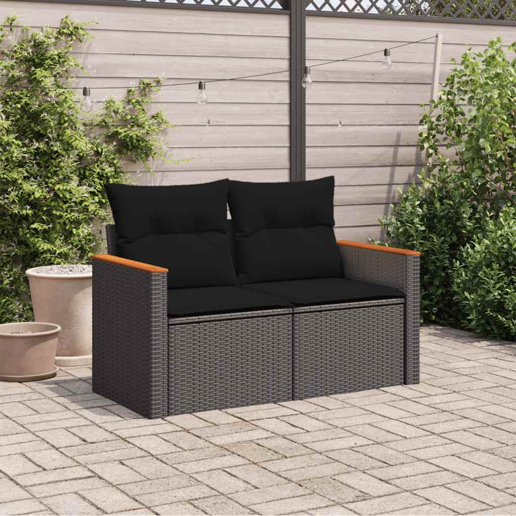 Contemporary Garden Sofa with Cushions 2-seater  Indoor Outdoor Use Essentials