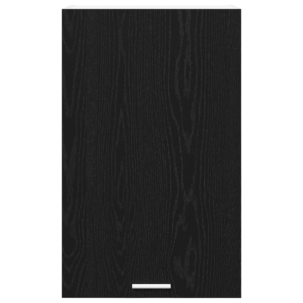 Contemporary Hanging Cabinet Riga Black Oak and White - Durable