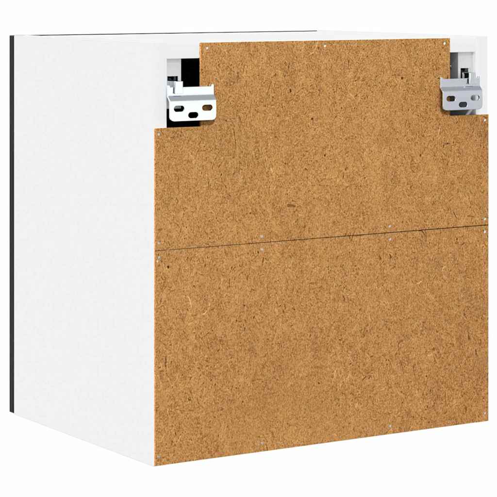 Contemporary Hanging Cabinet Riga Black Oak and White - Home Dacor