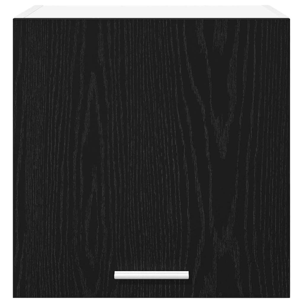 Contemporary Hanging Cabinet Riga Black Oak and White - Home Dacor