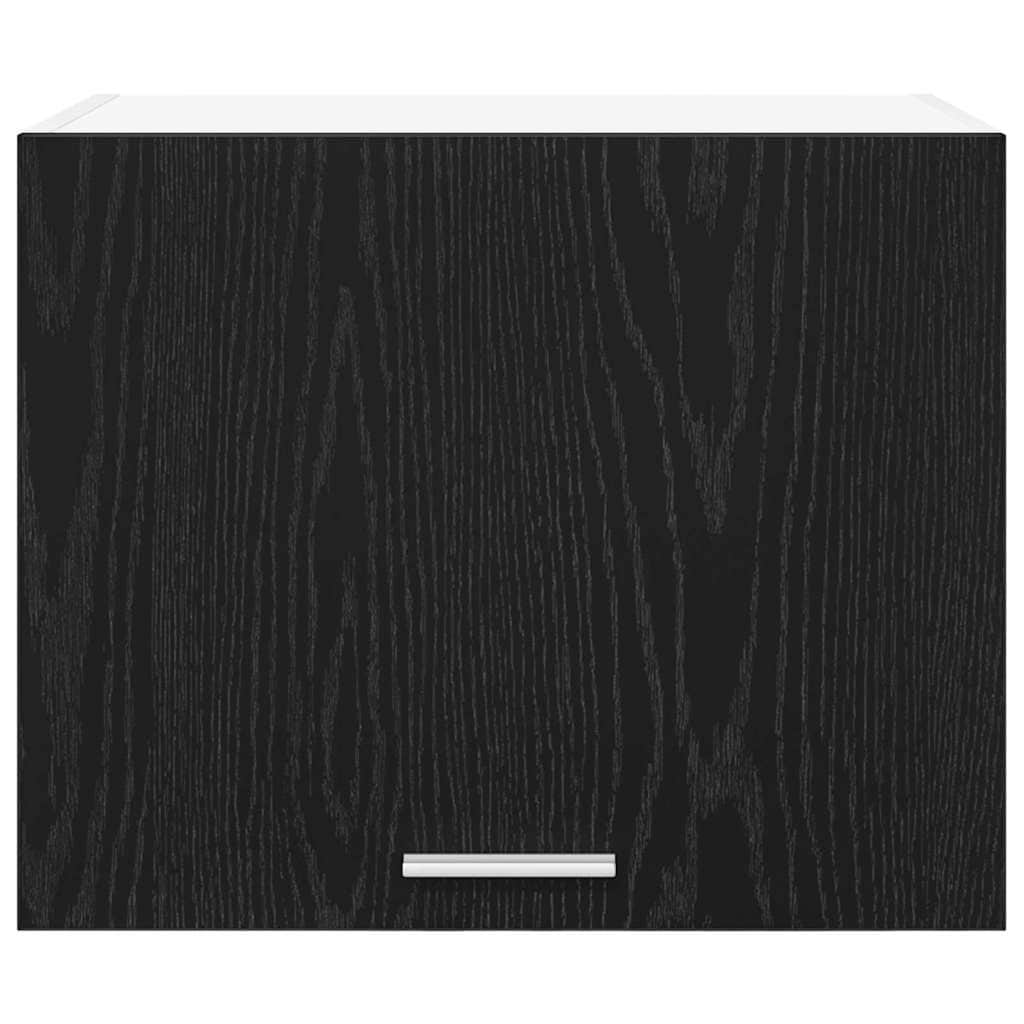 Contemporary Hanging Cabinet Riga Black Oak and White x