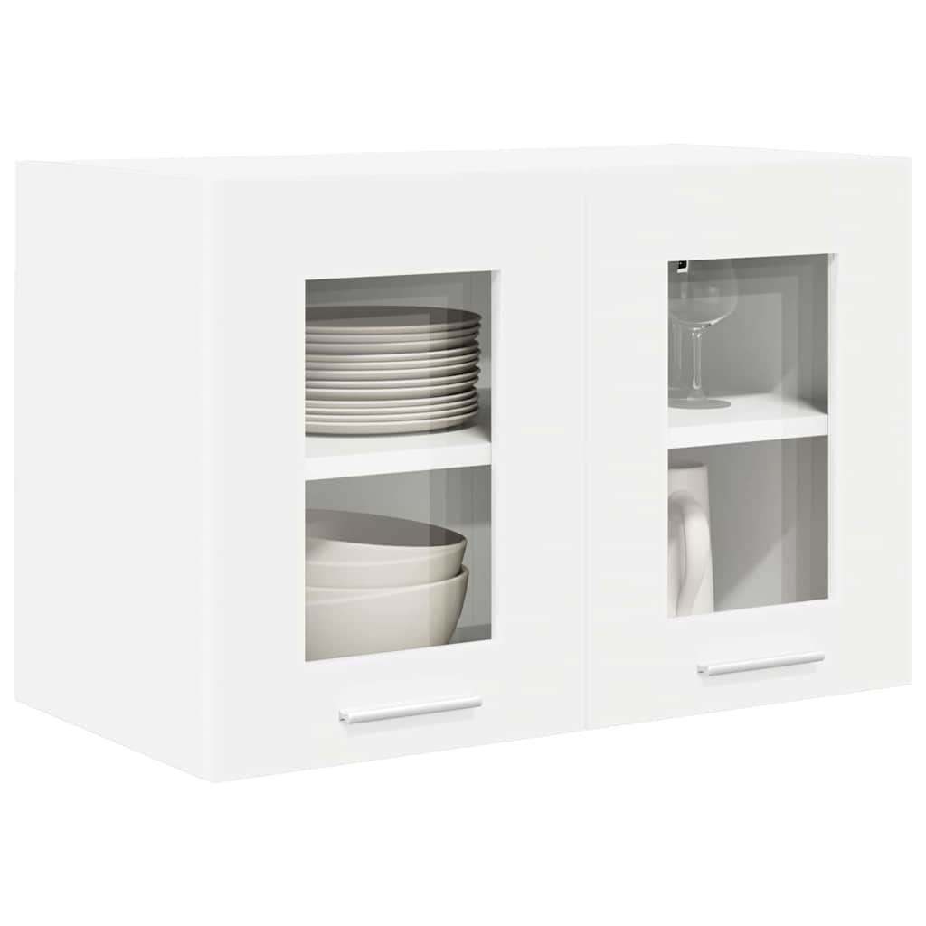 Contemporary Hanging Cabinet Riga White Engineered Wood