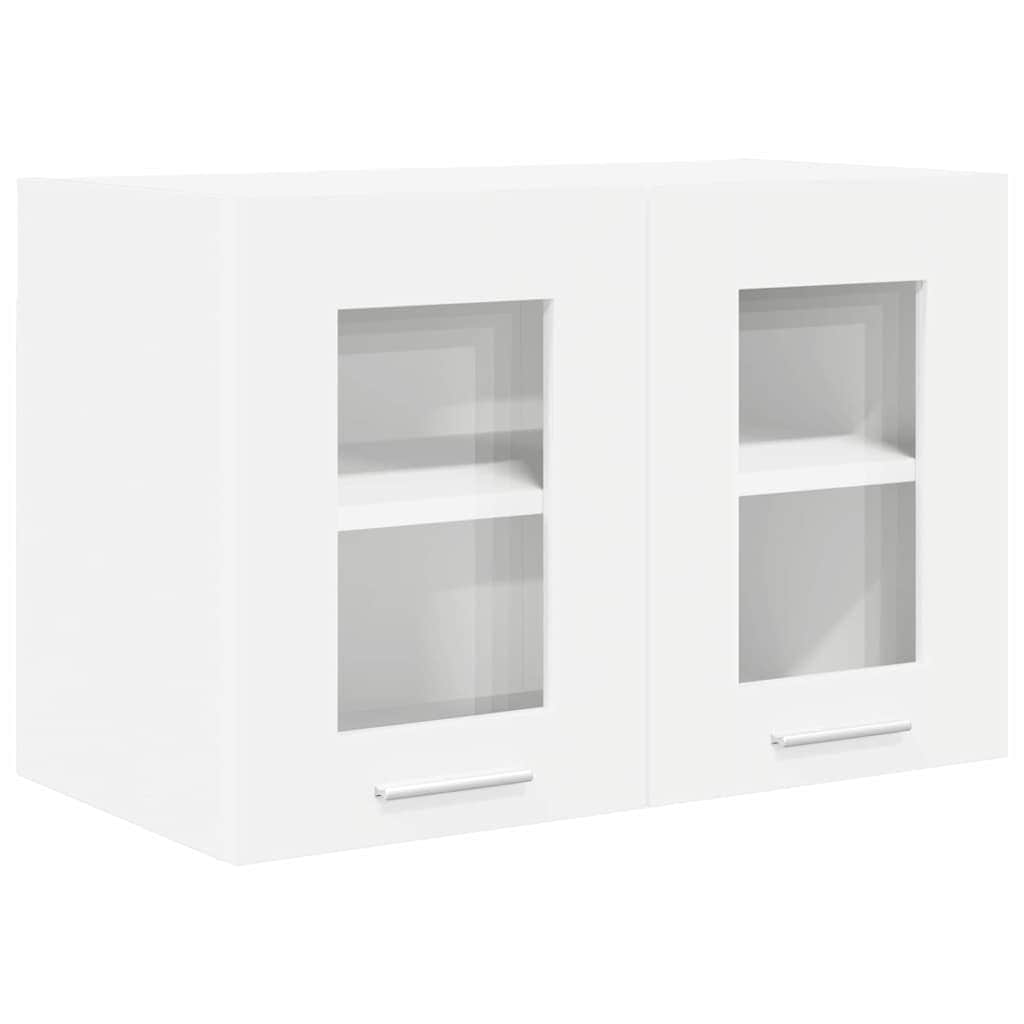 White colour - Contemporary Hanging Cabinet Riga White Engineered Wood