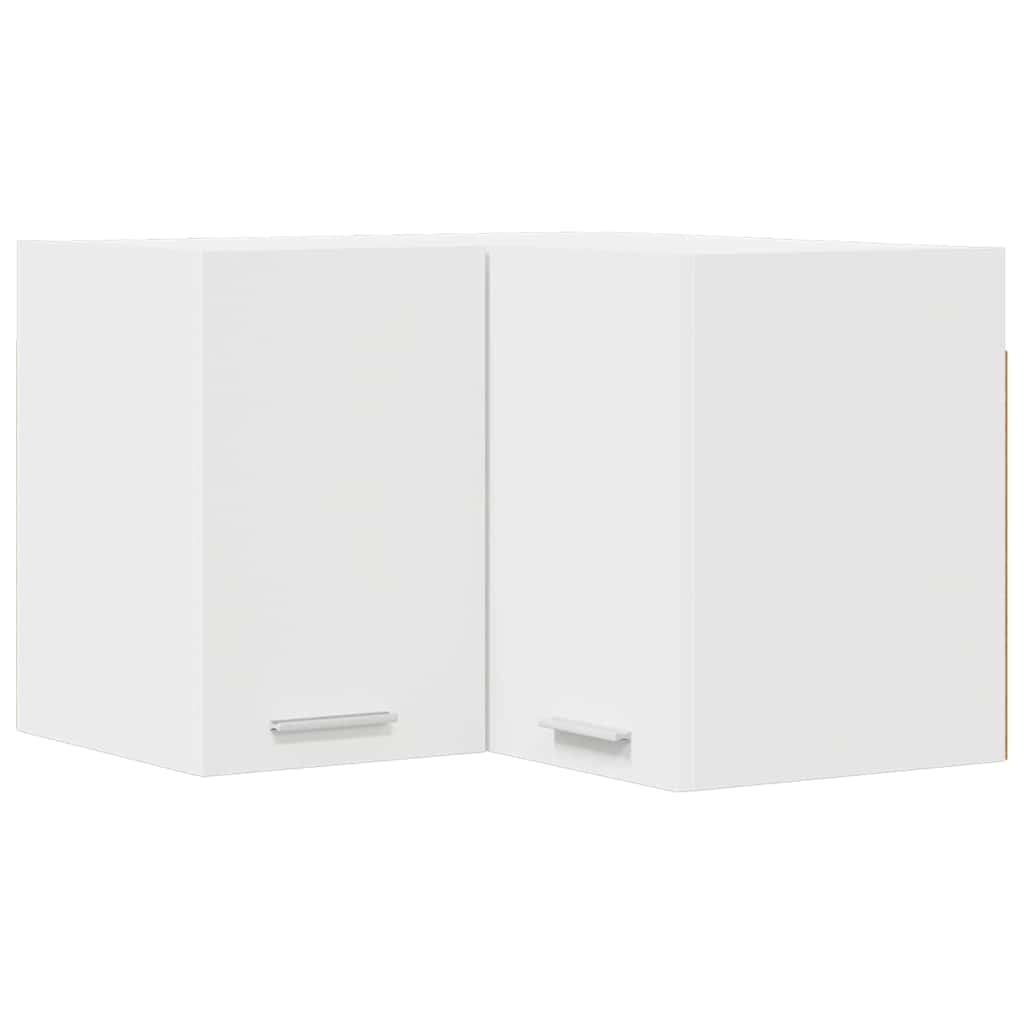 White colour - Contemporary Hanging Cabinet Riga White Engineered Wood - Premium