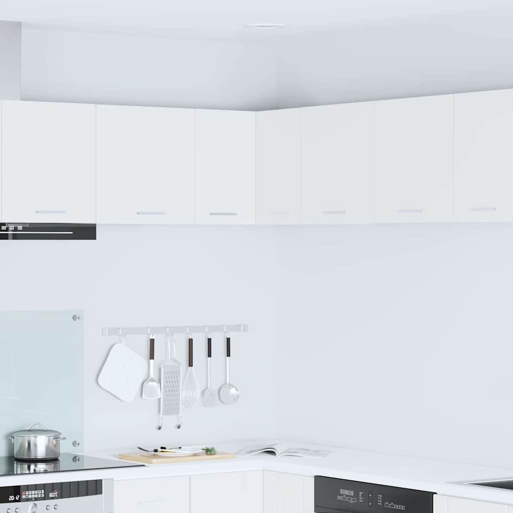 Contemporary Hanging Cabinet Riga White Engineered Wood - Premium