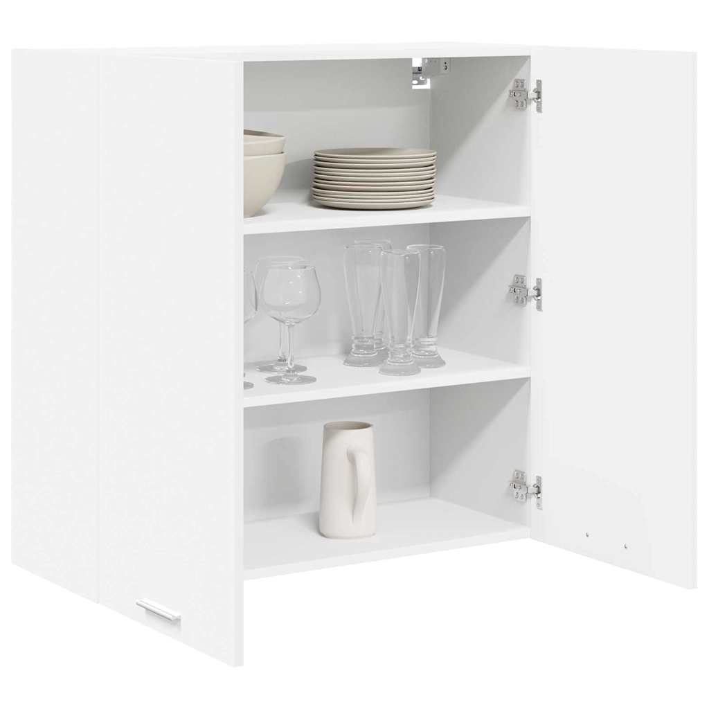 Contemporary Hanging Cabinet Riga White Engineered Wood - Sturdy | Wood finish