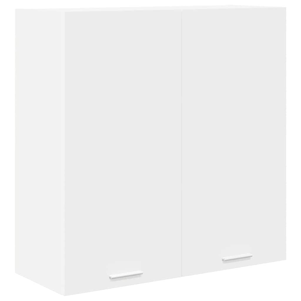 White colour - Contemporary Hanging Cabinet Riga White Engineered Wood - Sturdy