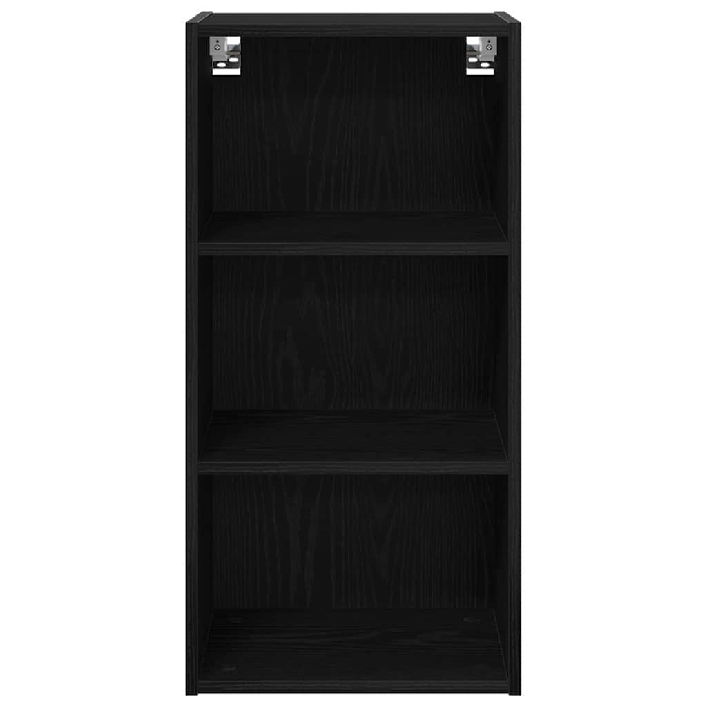 Contemporary Hanging Cabinet with Shelf Riga Black Oak | Black colour