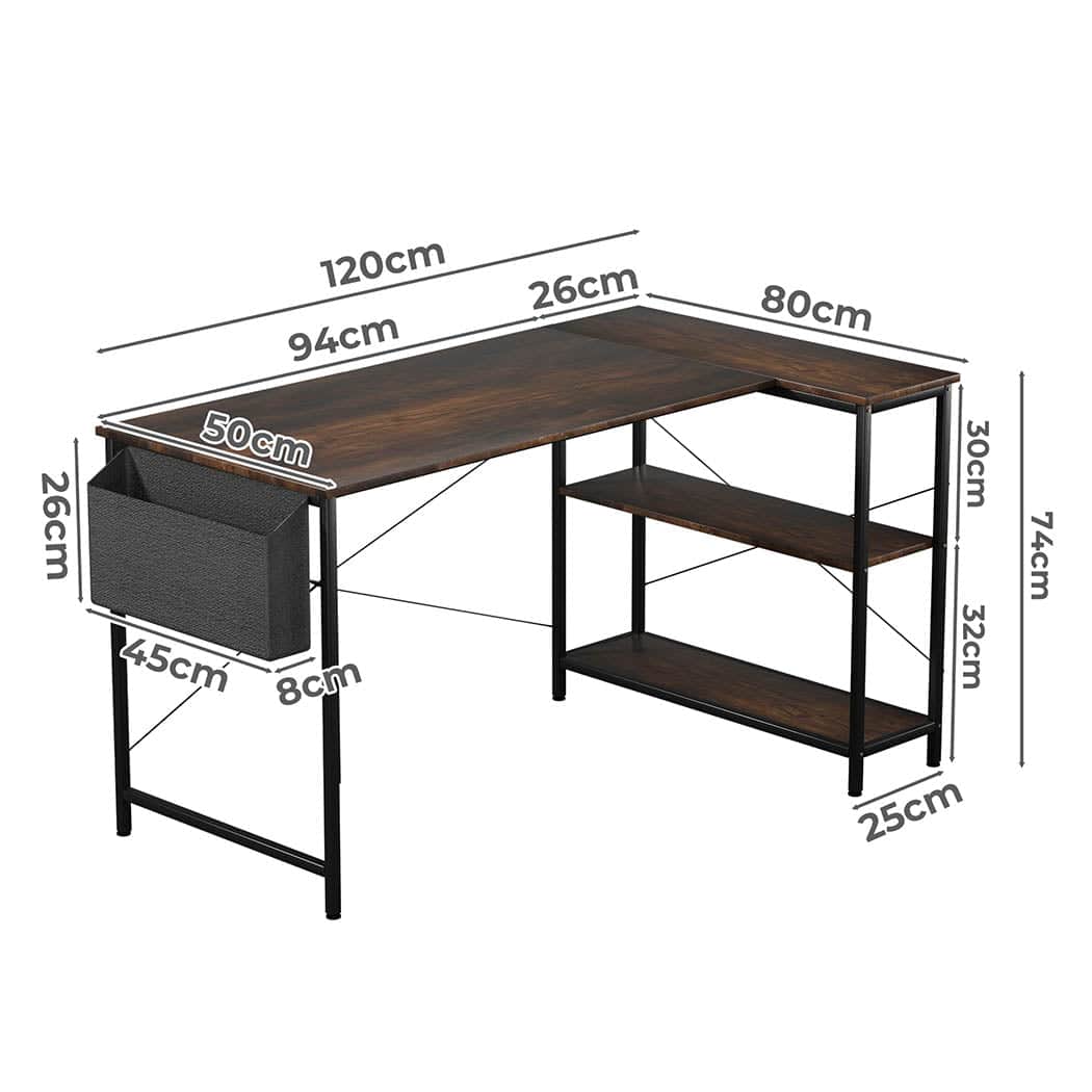 Contemporary L Shaped Computer Desk Home Corner Desk  Multipurpose