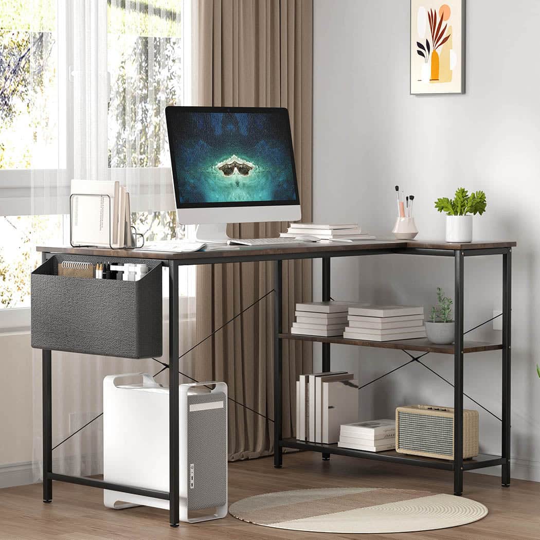 Contemporary L Shaped Computer Desk Home Corner Desk  Multipurpose