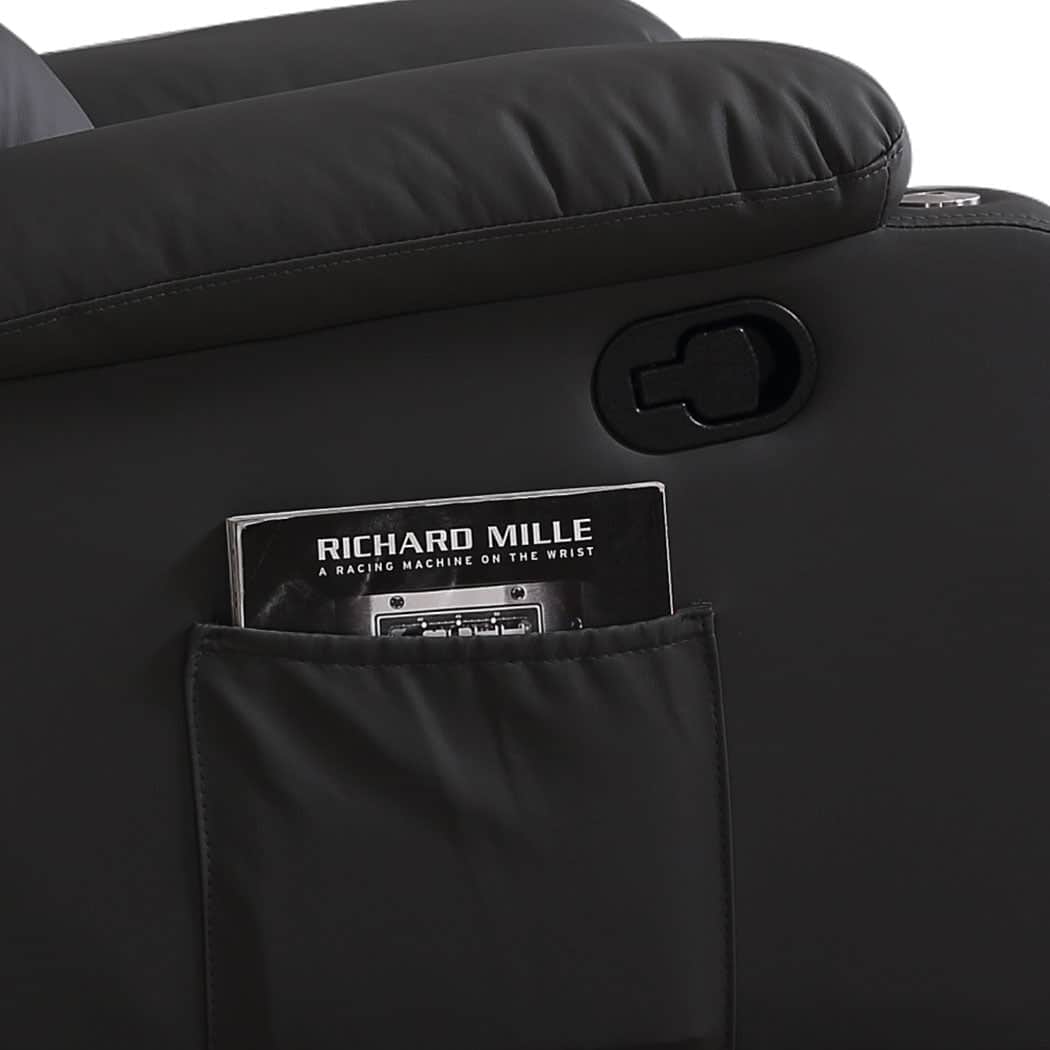 Contemporary Massage Chair Recliner 360 Swivel Black  Easy Assembly