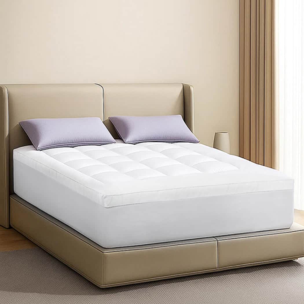 Contemporary Mattress Topper Pillowtop Cover Bed Protector Queen