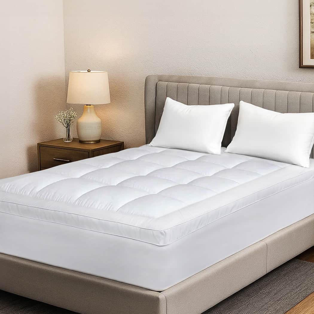 Contemporary Mattress Topper Pillowtop Cover Bed Protector Queen