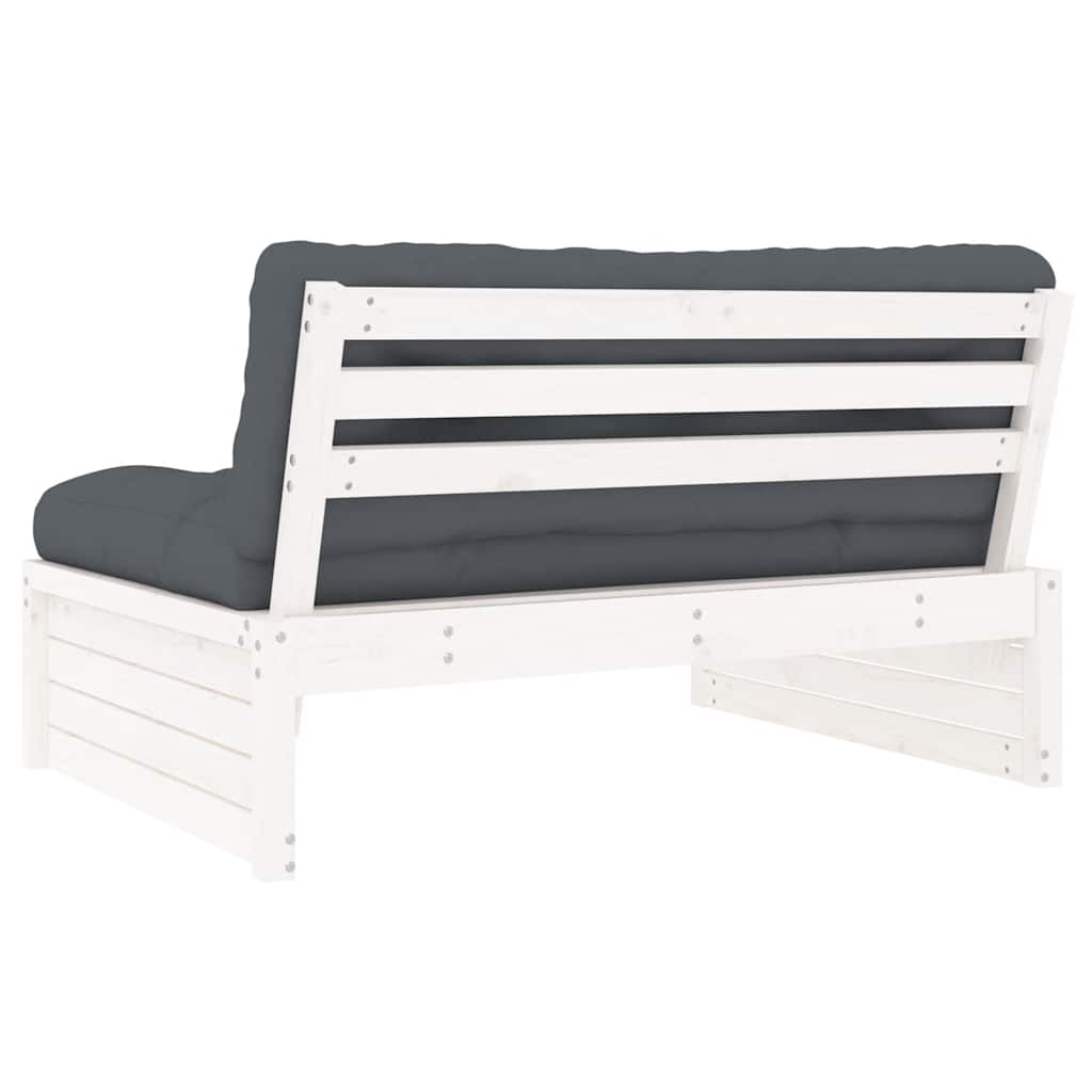 Contemporary Middle Sofa White 120x80 cm Outdoor Retreat Essentials