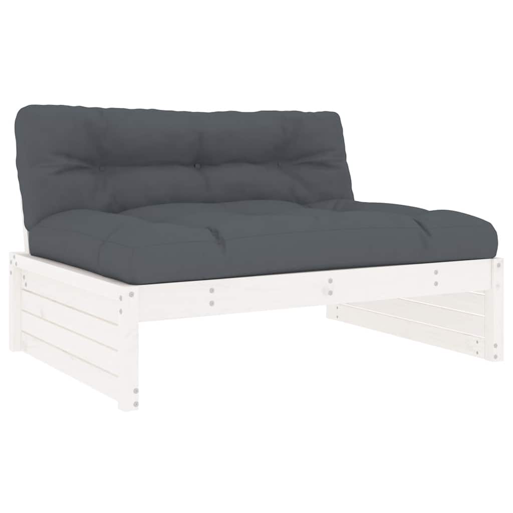 Contemporary Middle Sofa White 120x80 cm Outdoor Retreat Essentials