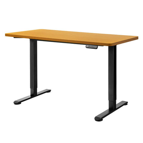 Contemporary Motorised Standing Desk Adjustable 140cm Natural 1000x