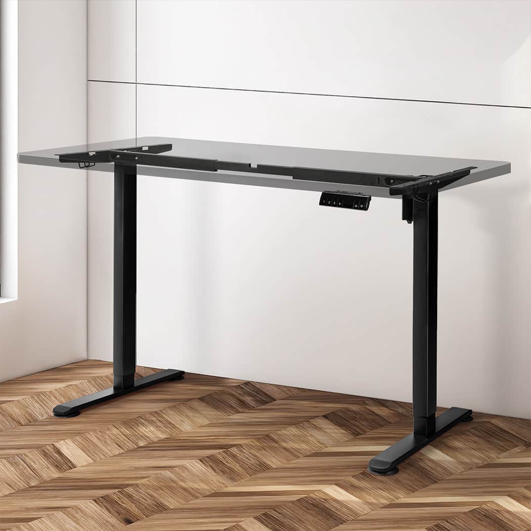 Contemporary Motorised Standing Desk Frame Black Single Motor  Sleek