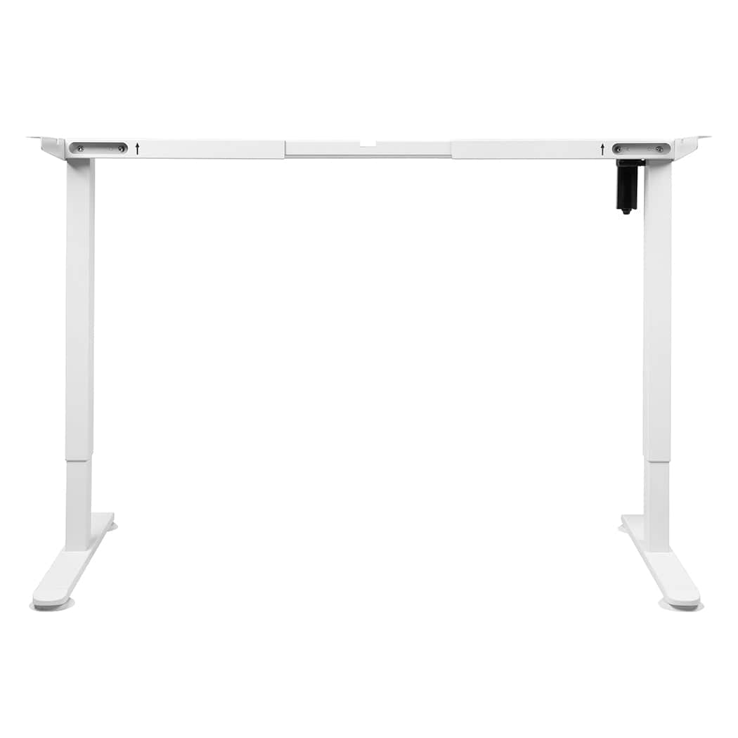 Contemporary Motorised Standing Desk Frame White Single Motor  High