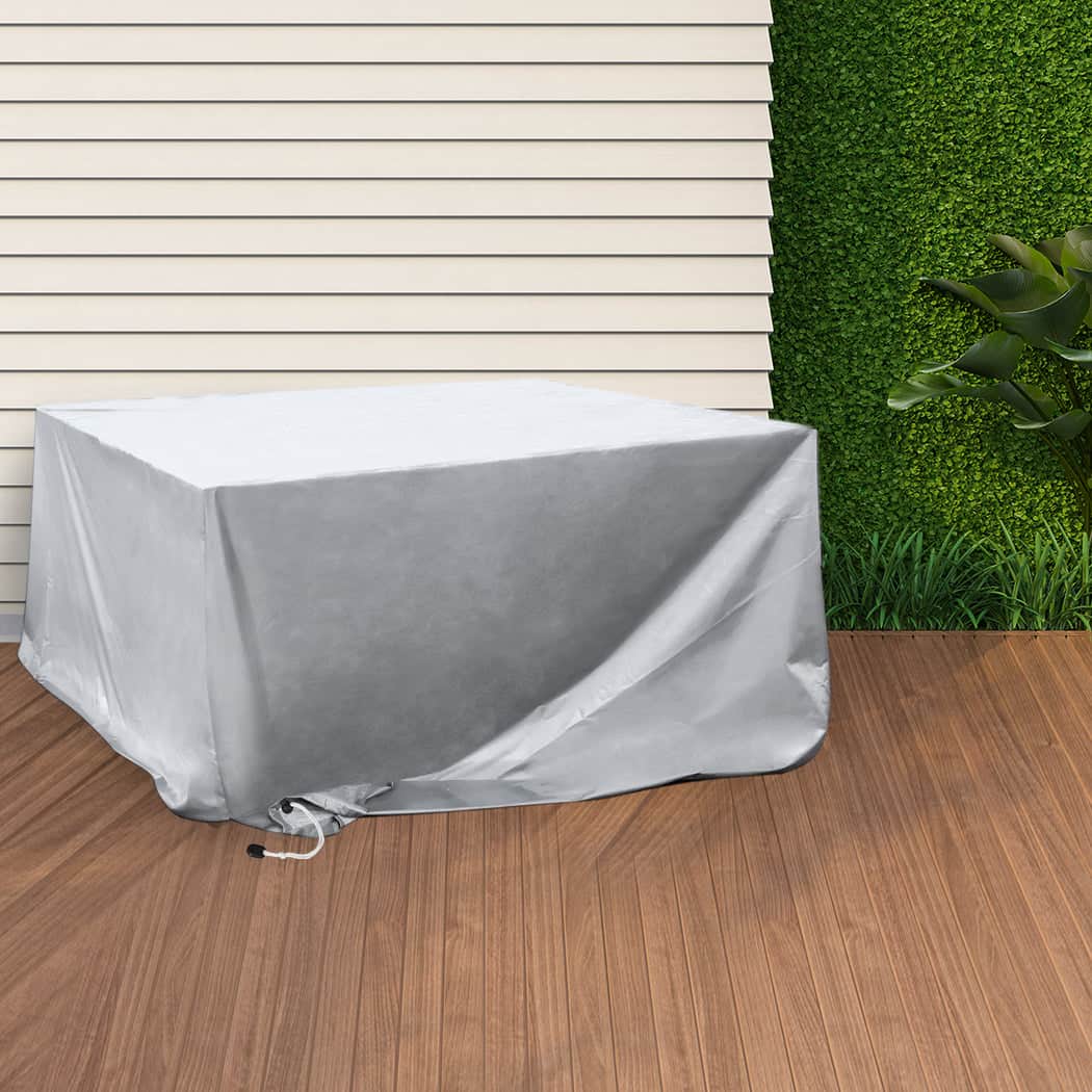 Contemporary Outdoor Furniture Cover Waterproof Silver 30cm Extension