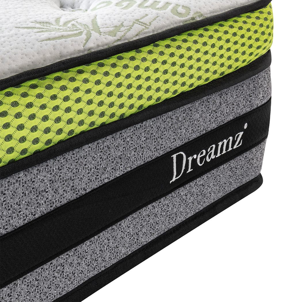 Contemporary - Queen 30cm Cooling Mattress Pocket Medium-firm 6.5 Wood Finish Classic