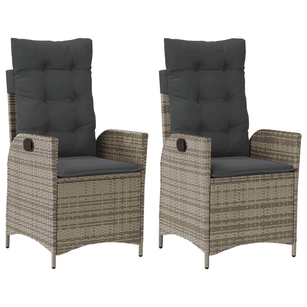 Contemporary Reclining Garden Chairs 2 pcs Garden Gathering Modern Living