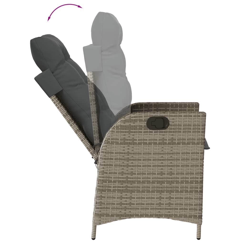 Contemporary Reclining Garden Chairs 2 pcs Garden Gathering Modern Living